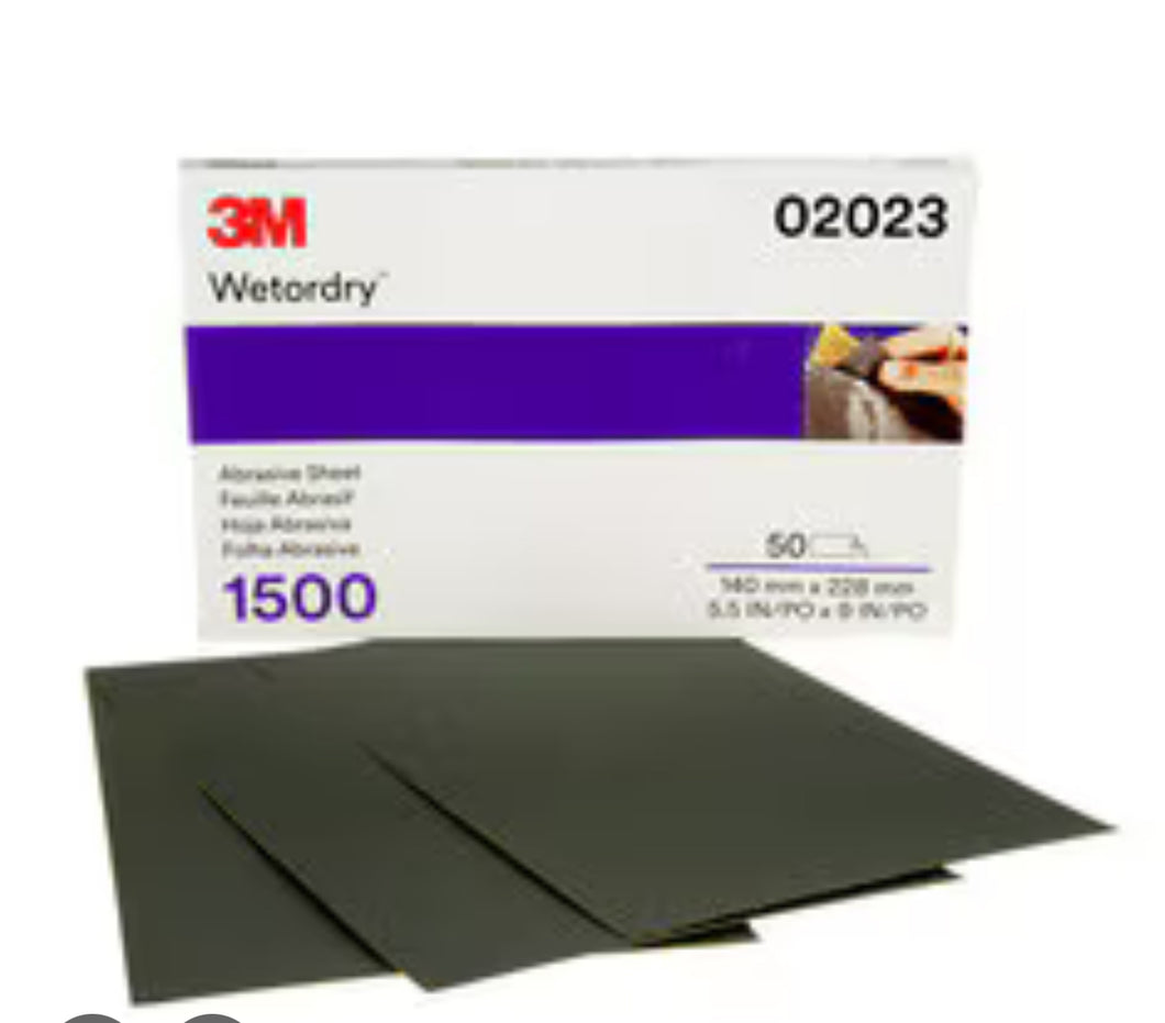 (3M.02023)-3M FOGLI ABRASIVI ULTRA FINE MM 140X230 P 1500