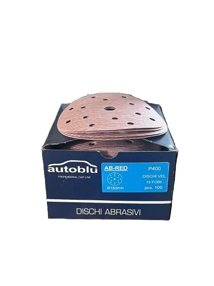 (3.225.0060)-DISCO VELCRO ROSSO 150 mm 15 FORI P 60