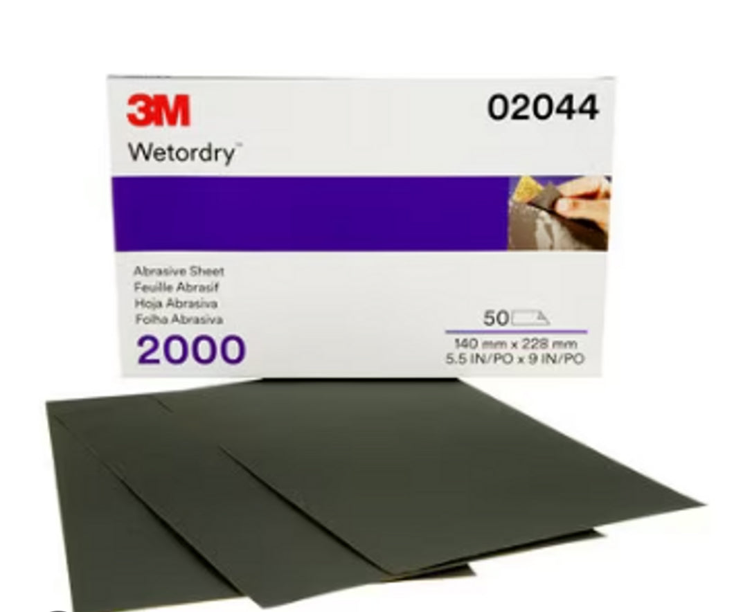 (3M.02044)-3M FOGLI ABRASIVI ULTRA FINE MM 138X230 P 2000