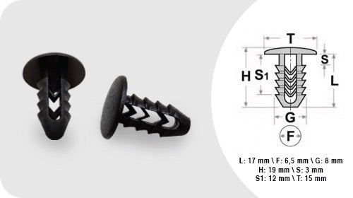 (0013) BOTTONE FISSAGGIO RIVESTIMENTO Pz 150