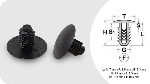 (0019) BOTTONE FISSAGGIO RIVESTIMENTO Pz 50
