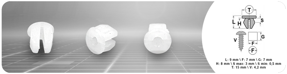 (0022) MADREVITE IN PLASTICA BIANCO Pz 150