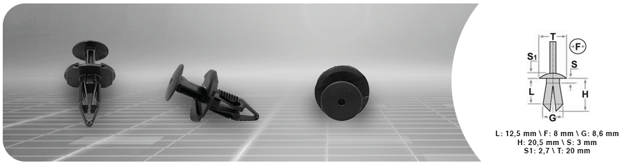 (0044) RIVETTO A PRESSIONE Pz 25