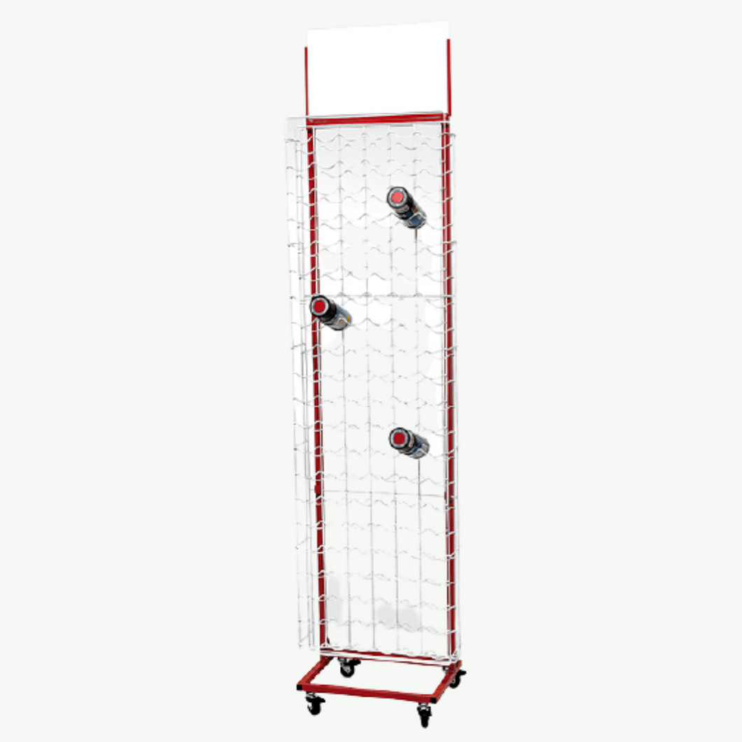 (2.800.0000)-ESPOSITORE SPRAY MONOFACCIALE C/RUOTE 132 POSIZIONI