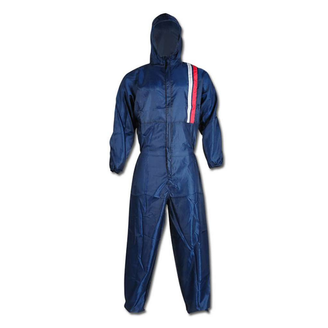(26100/XL) TUTA IN NYLON BLU PER VERNICIARE